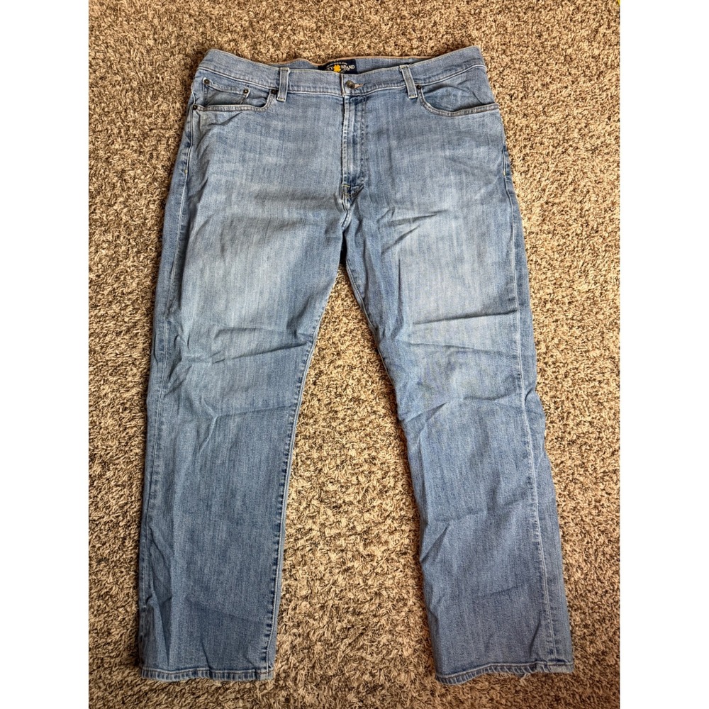 Lucky Brand 181 Relaxed Straight Mens Jeans Light Wash Denim 42x32(Actual 40x29)